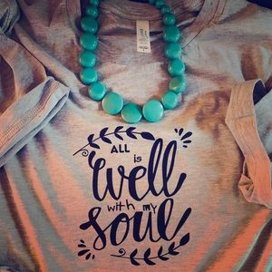 All is well with my soul tee gray